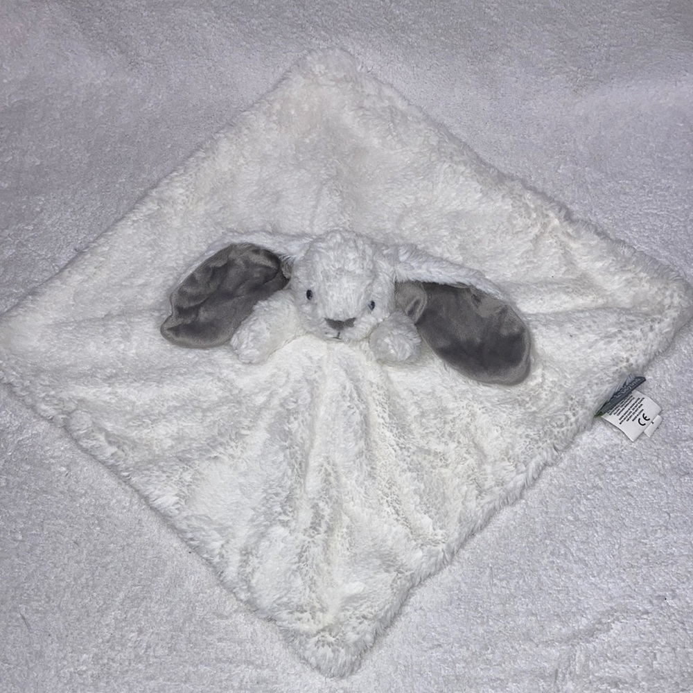 Blankets & Beyond ivory plush bunny rabbit security lovey unisex